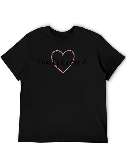 Camiseta Negra Girlfriend con Corazón