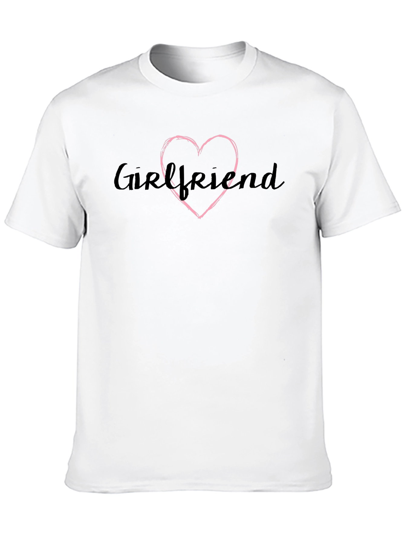 Camiseta Negra Girlfriend con Corazón