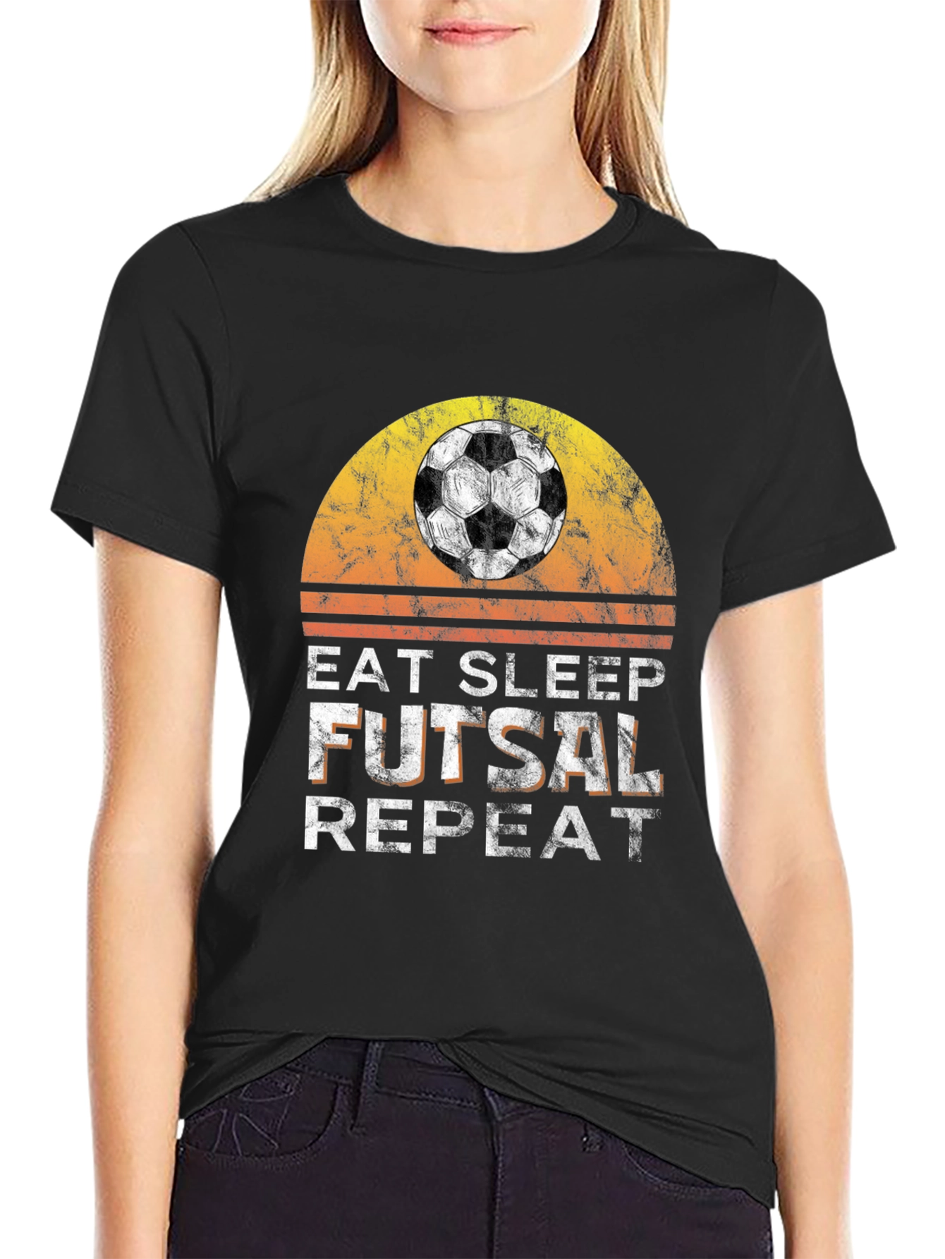 Camiseta Fútbol Sala Hombre - Eat Sleep Futsal Repeat