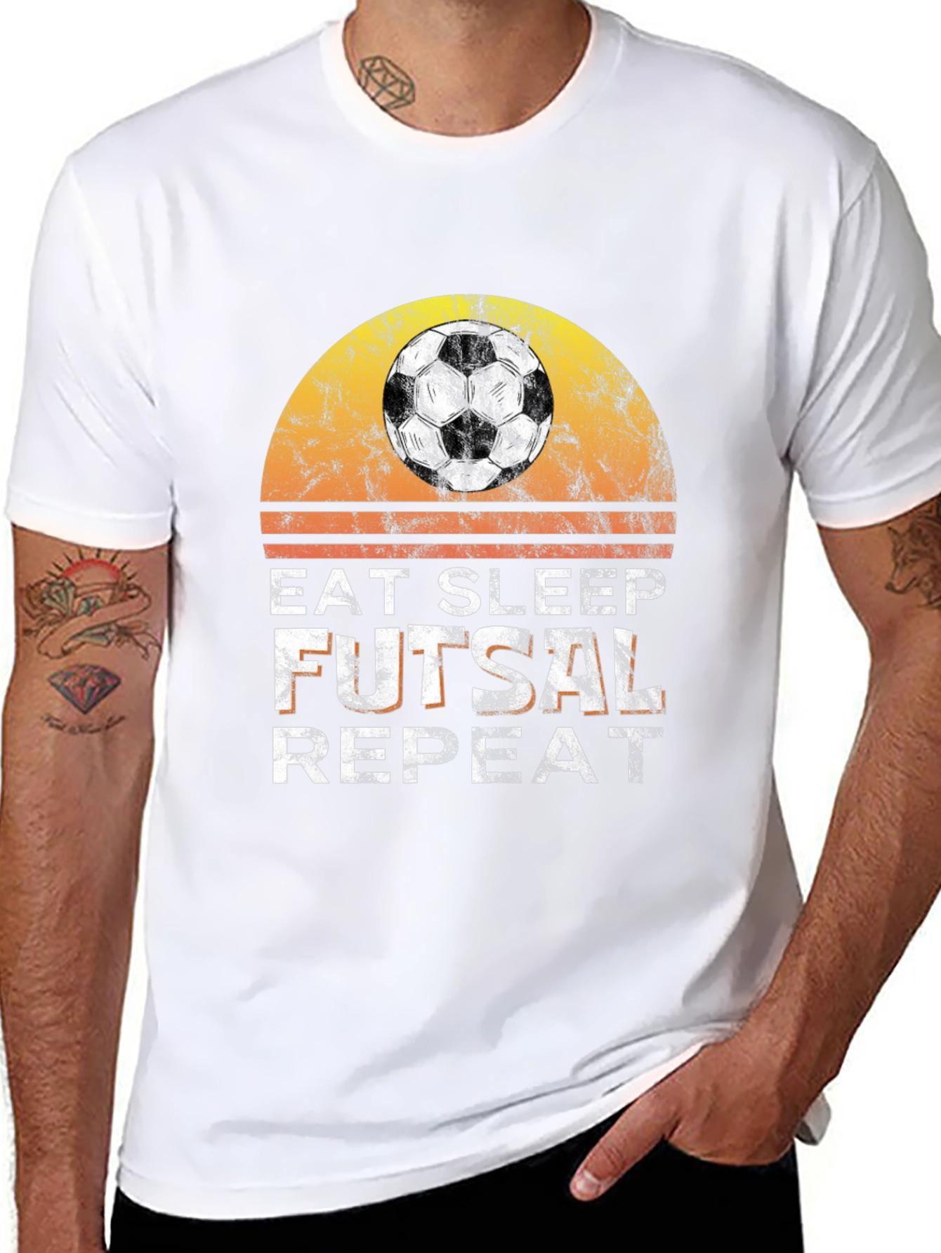 Camiseta Fútbol Sala Hombre - Eat Sleep Futsal Repeat