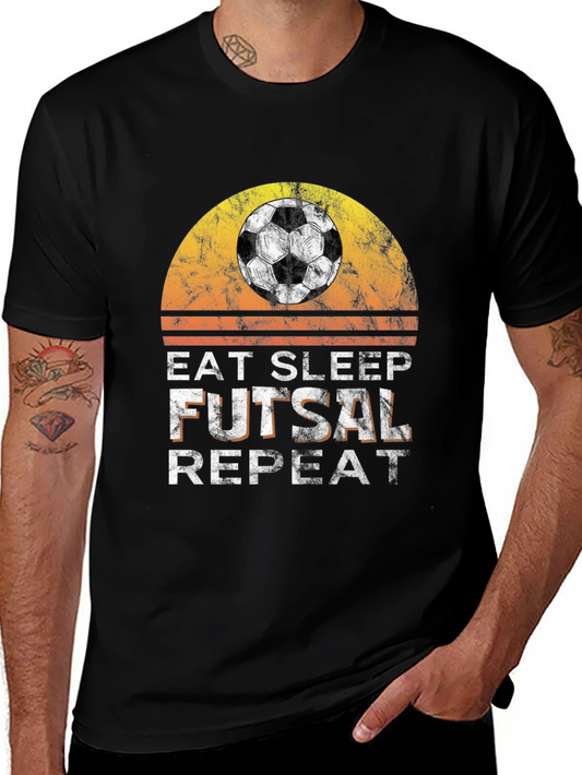 Camiseta Fútbol Sala Hombre - Eat Sleep Futsal Repeat