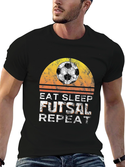 Camiseta Fútbol Sala Hombre - Eat Sleep Futsal Repeat