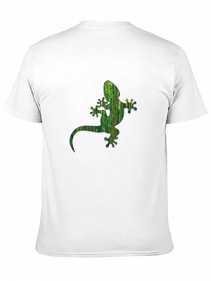 Camiseta Negra con Diseño de Gecko Verde