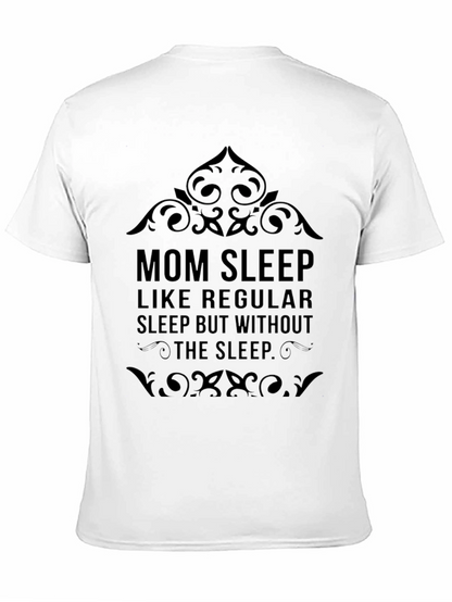 Camiseta Negra: Mom Sleep - Humor para Madres