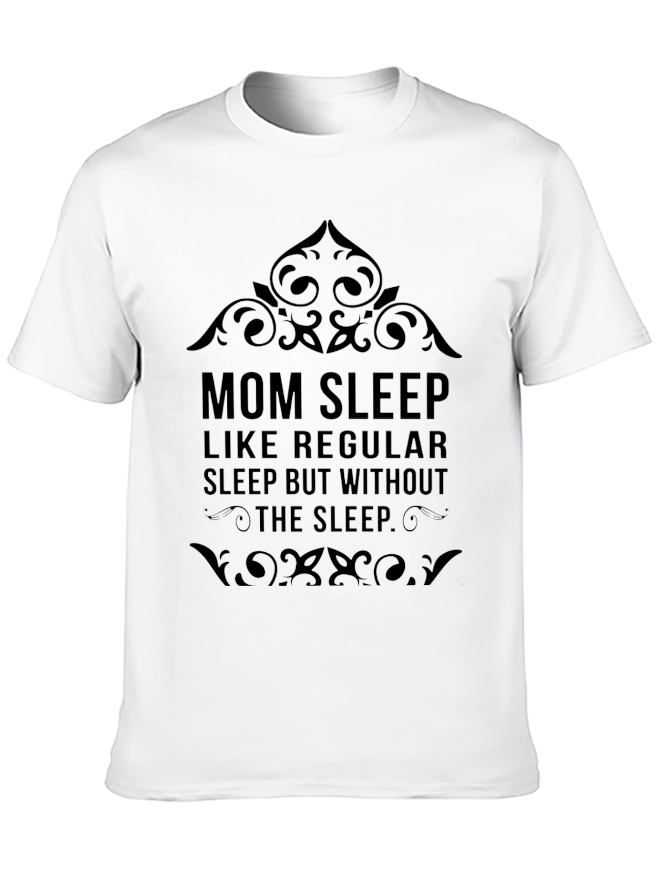 Camiseta Negra: Mom Sleep - Humor para Madres