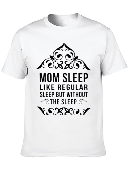 Camiseta Negra: Mom Sleep - Humor para Madres