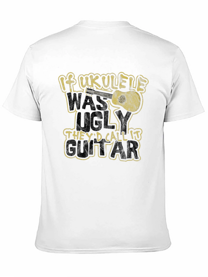 Camiseta Negra Humor Ukulele Guitarra
