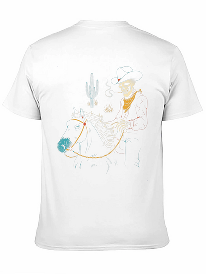 Camiseta Negra Vaquero Esqueleto a Caballo