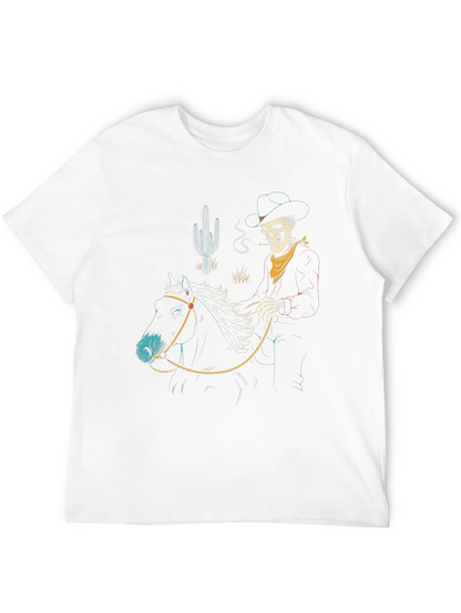 Camiseta Negra Vaquero Esqueleto a Caballo