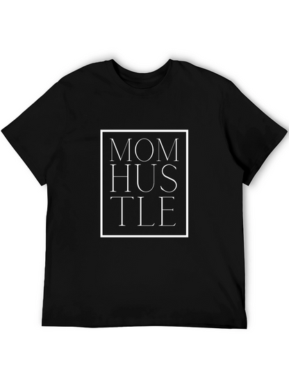 Camiseta Negra Mom Hustle - Estilo Casual y Moderno
