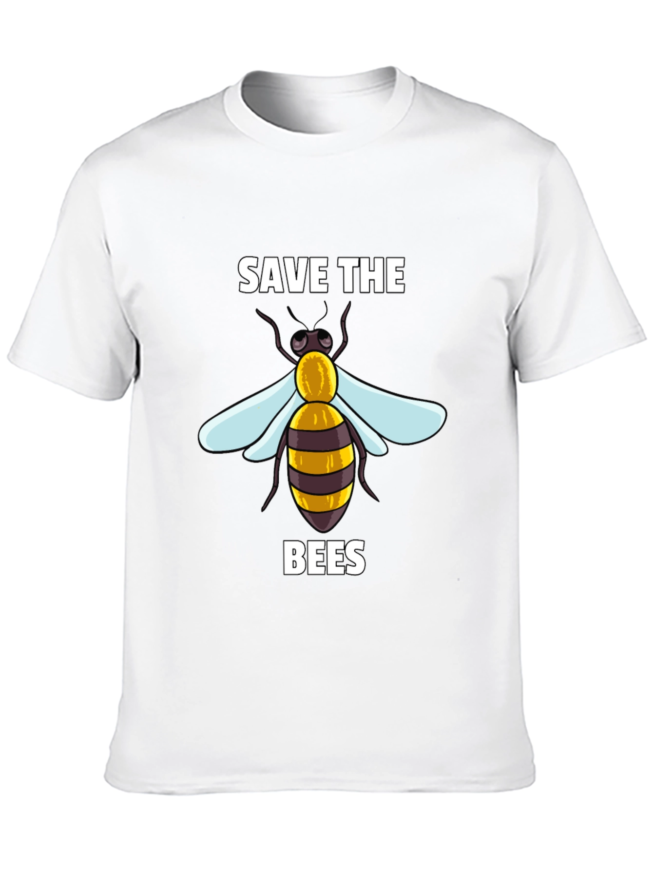 Camiseta Negra Save The Bees con Diseño de Abeja
