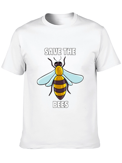 Camiseta Negra Save The Bees con Diseño de Abeja