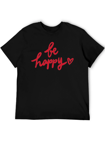 Camiseta Negra Be Happy