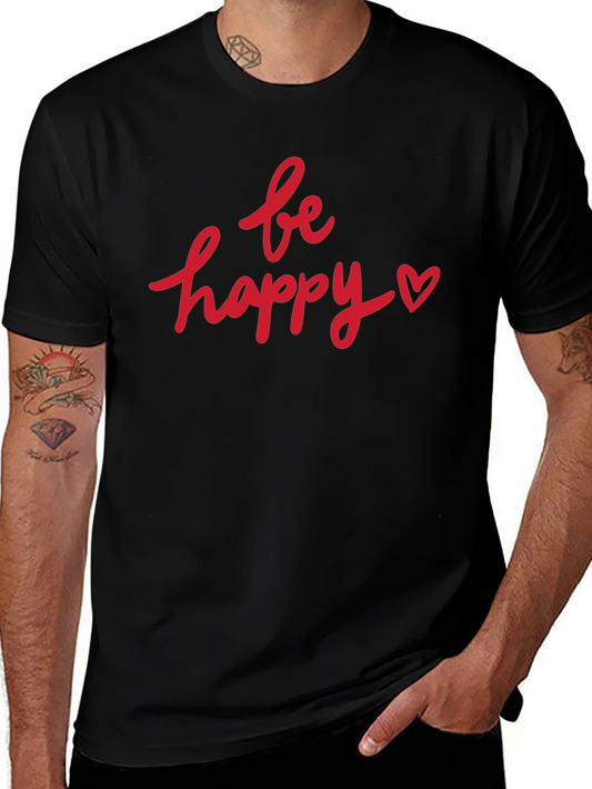 Camiseta Negra Be Happy