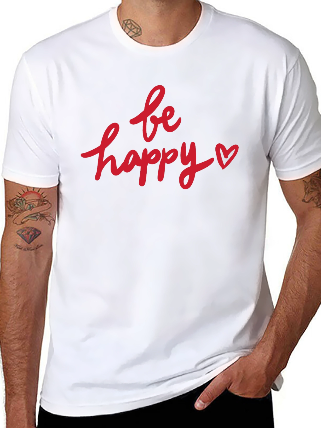 Camiseta Negra Be Happy
