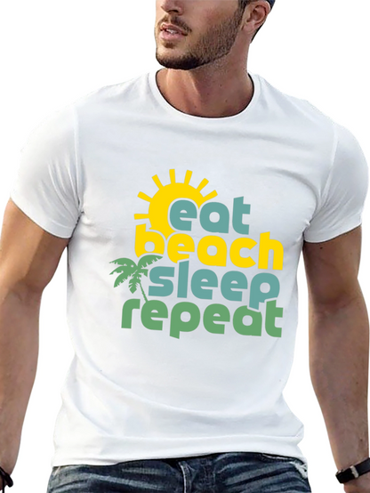Camiseta Hombre Negra Estampado Verano