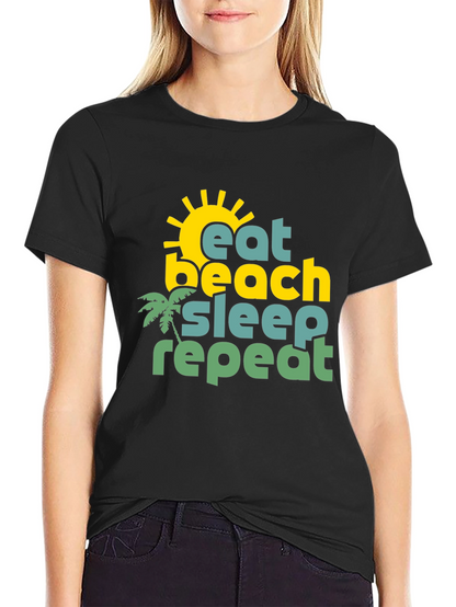 Camiseta Hombre Negra Estampado Verano