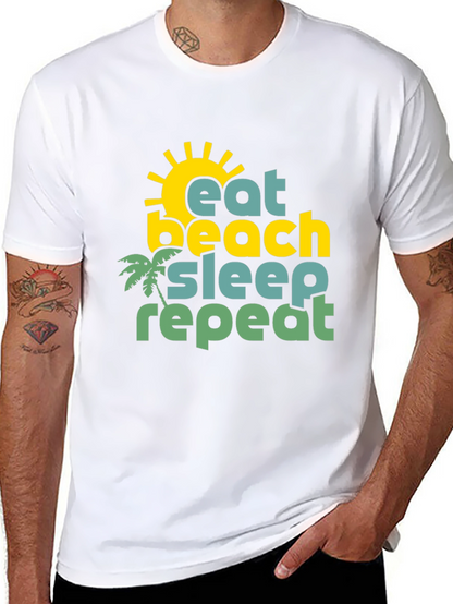 Camiseta Hombre Negra Estampado Verano