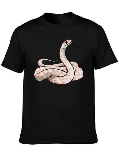 Camiseta Negra con Diseño de Serpiente Albina