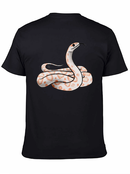 Camiseta Negra con Diseño de Serpiente Albina