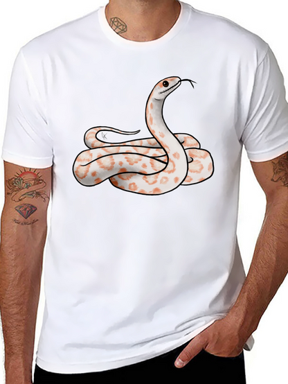 Camiseta Negra con Diseño de Serpiente Albina