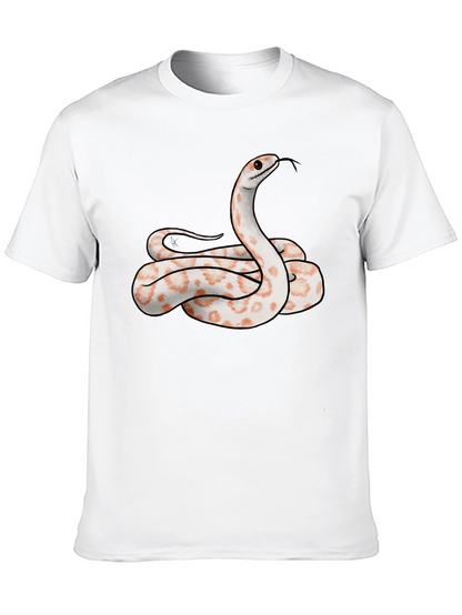 Camiseta Negra con Diseño de Serpiente Albina