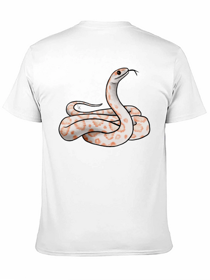 Camiseta Negra con Diseño de Serpiente Albina
