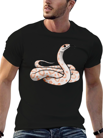 Camiseta Negra con Diseño de Serpiente Albina