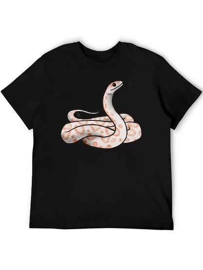 Camiseta Negra con Diseño de Serpiente Albina