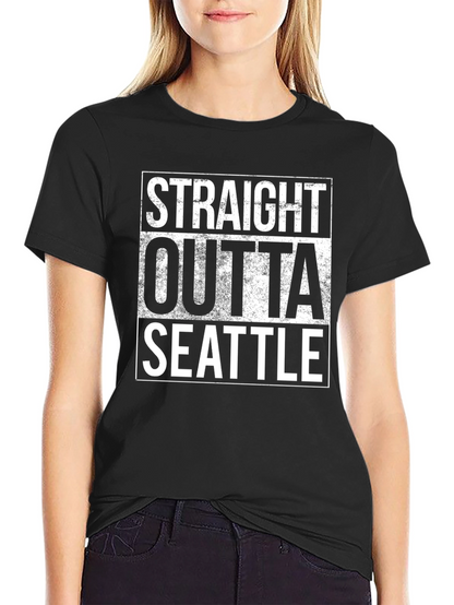 Camiseta Negra Straight Outta Seattle