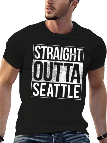 Camiseta Negra Straight Outta Seattle