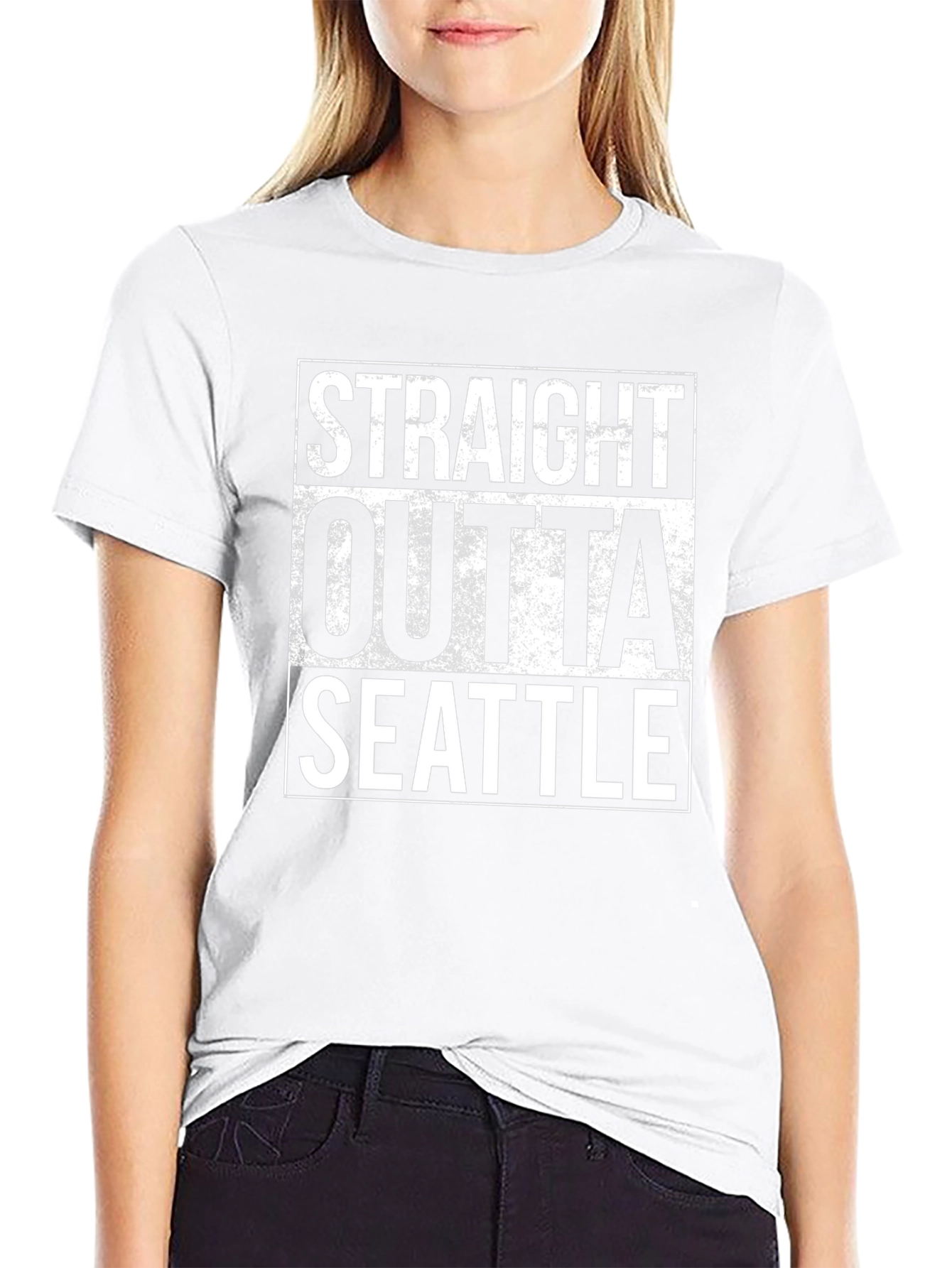 Camiseta Negra Straight Outta Seattle