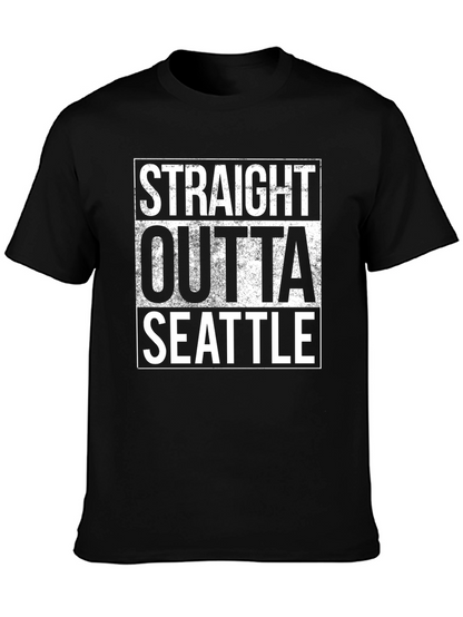 Camiseta Negra Straight Outta Seattle