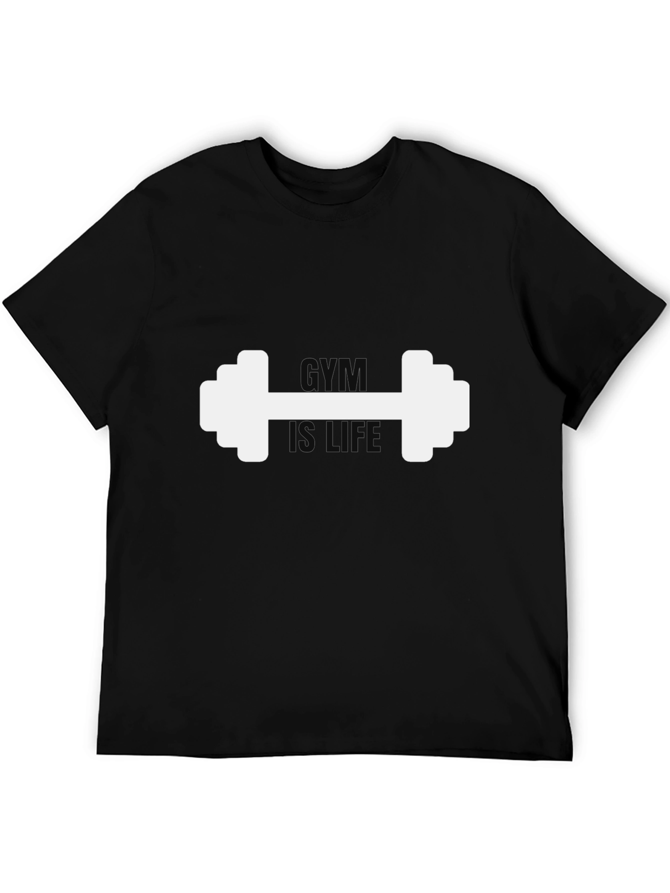 Camiseta Negra Hombre: Gym is Life