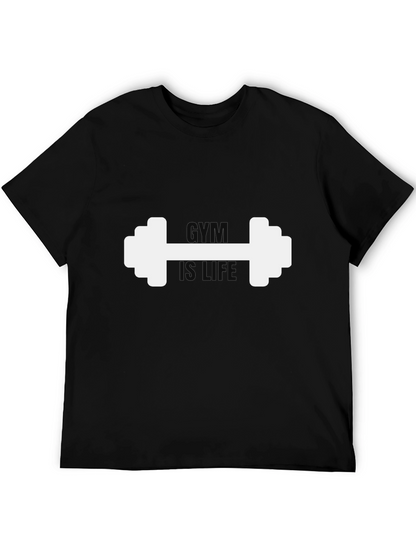 Camiseta Negra Hombre: Gym is Life