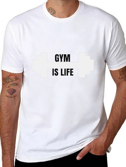Camiseta Negra Hombre: Gym is Life