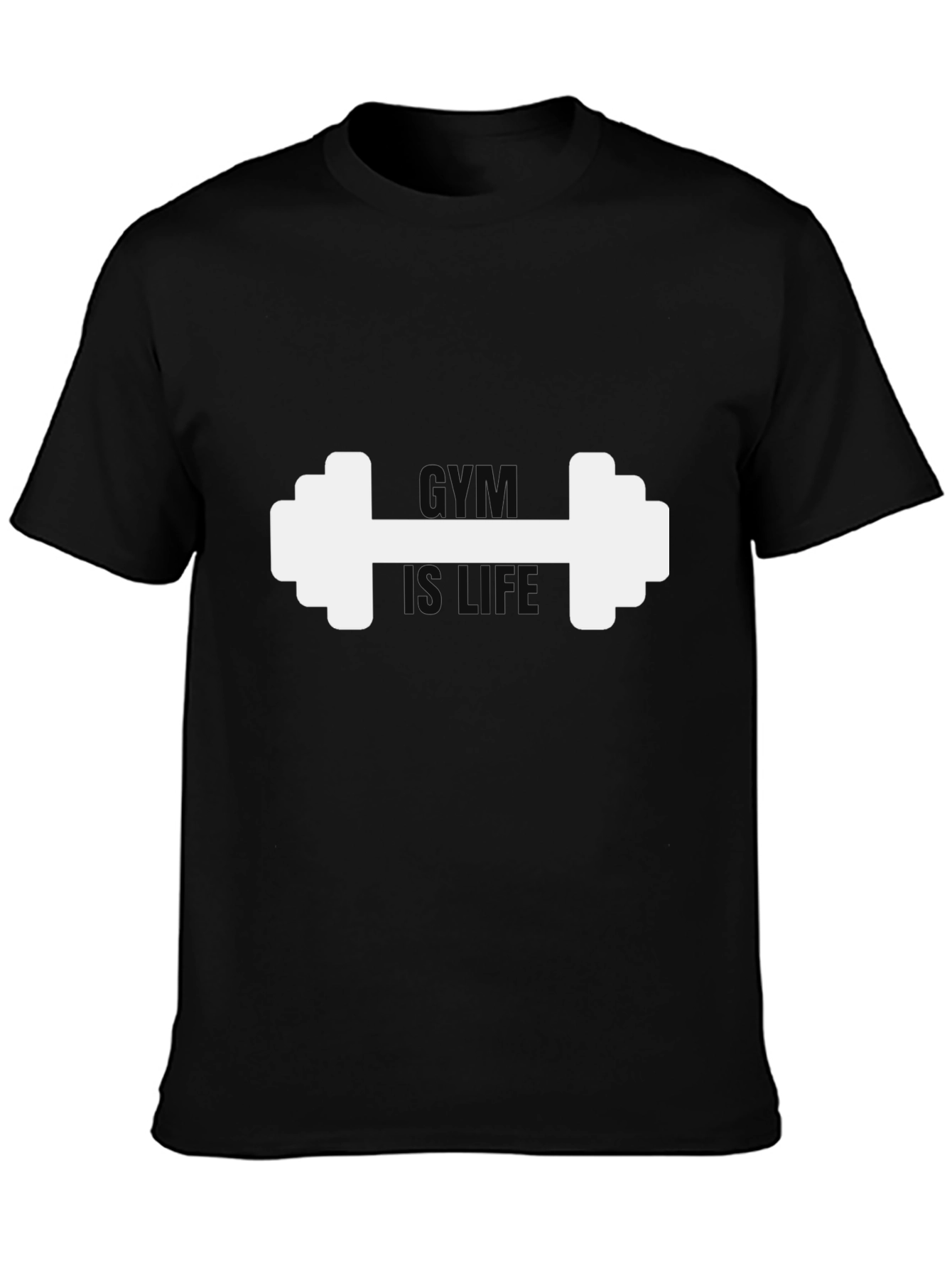 Camiseta Negra Hombre: Gym is Life