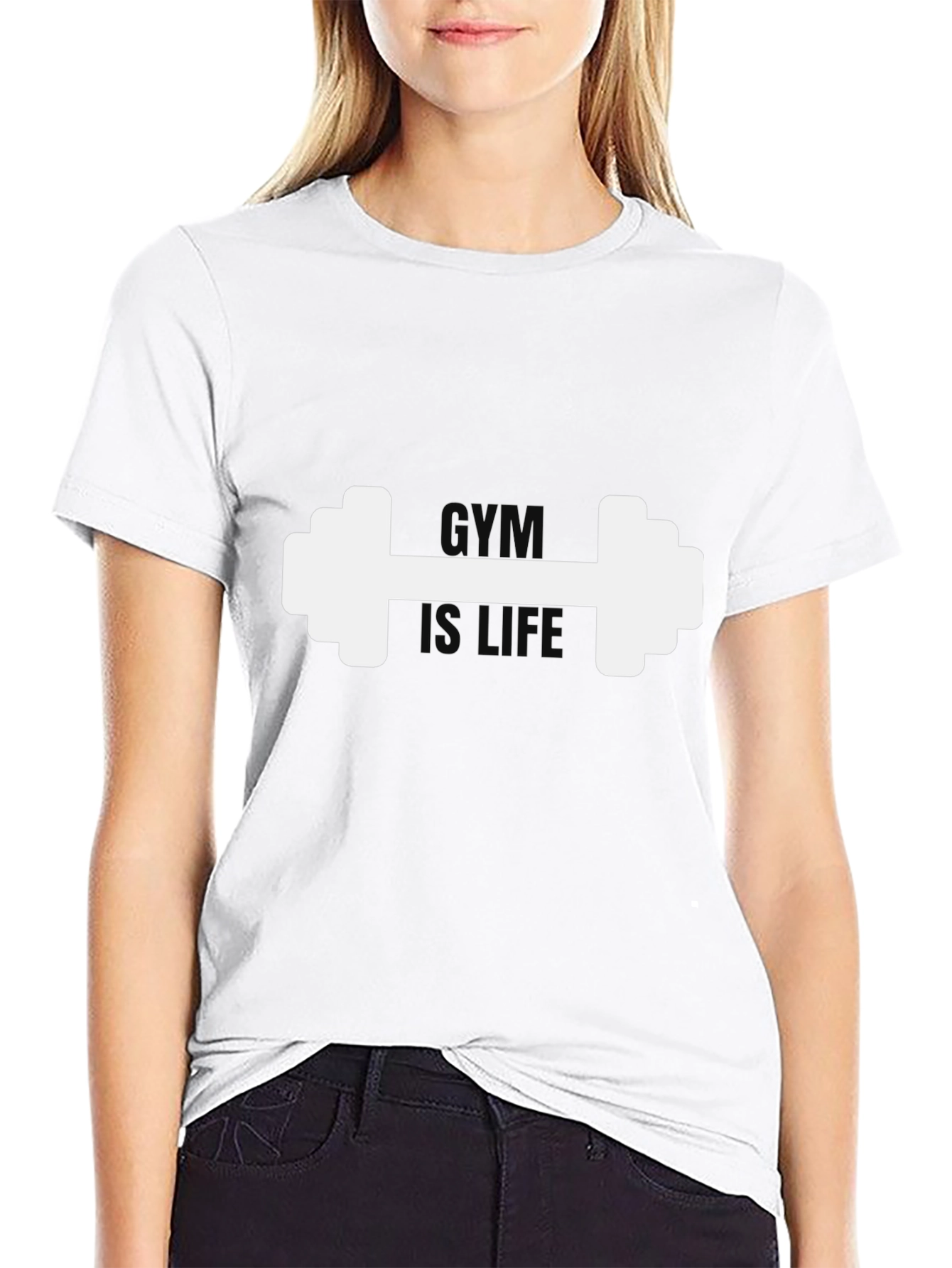 Camiseta Negra Hombre: Gym is Life