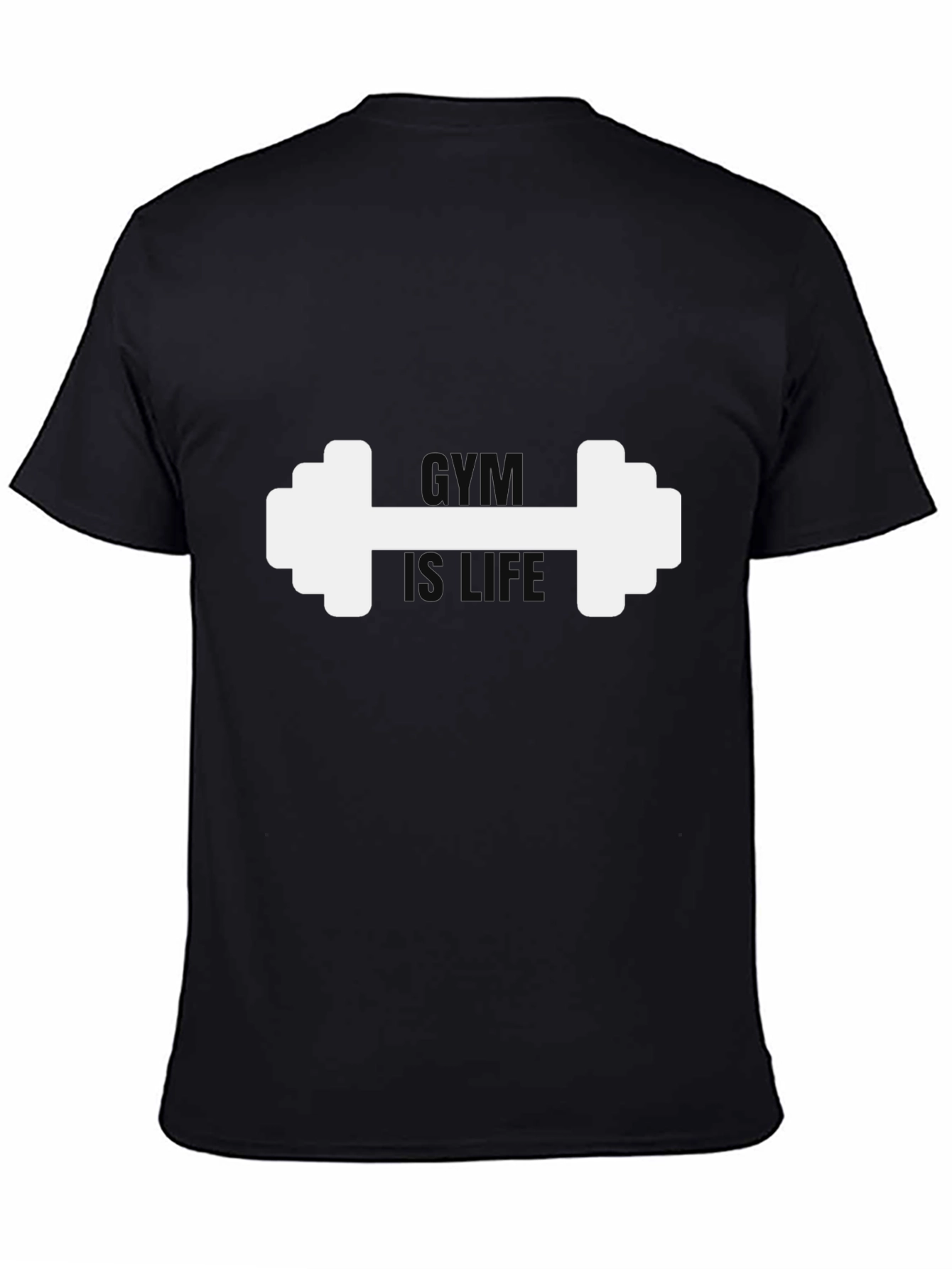 Camiseta Negra Hombre: Gym is Life