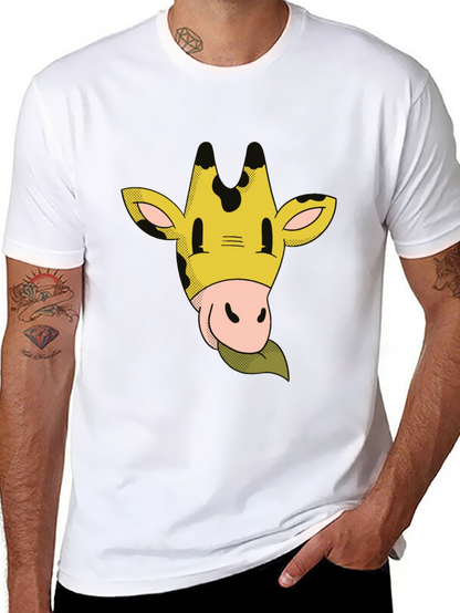 Camiseta Negra con Dibujo de Jirafa