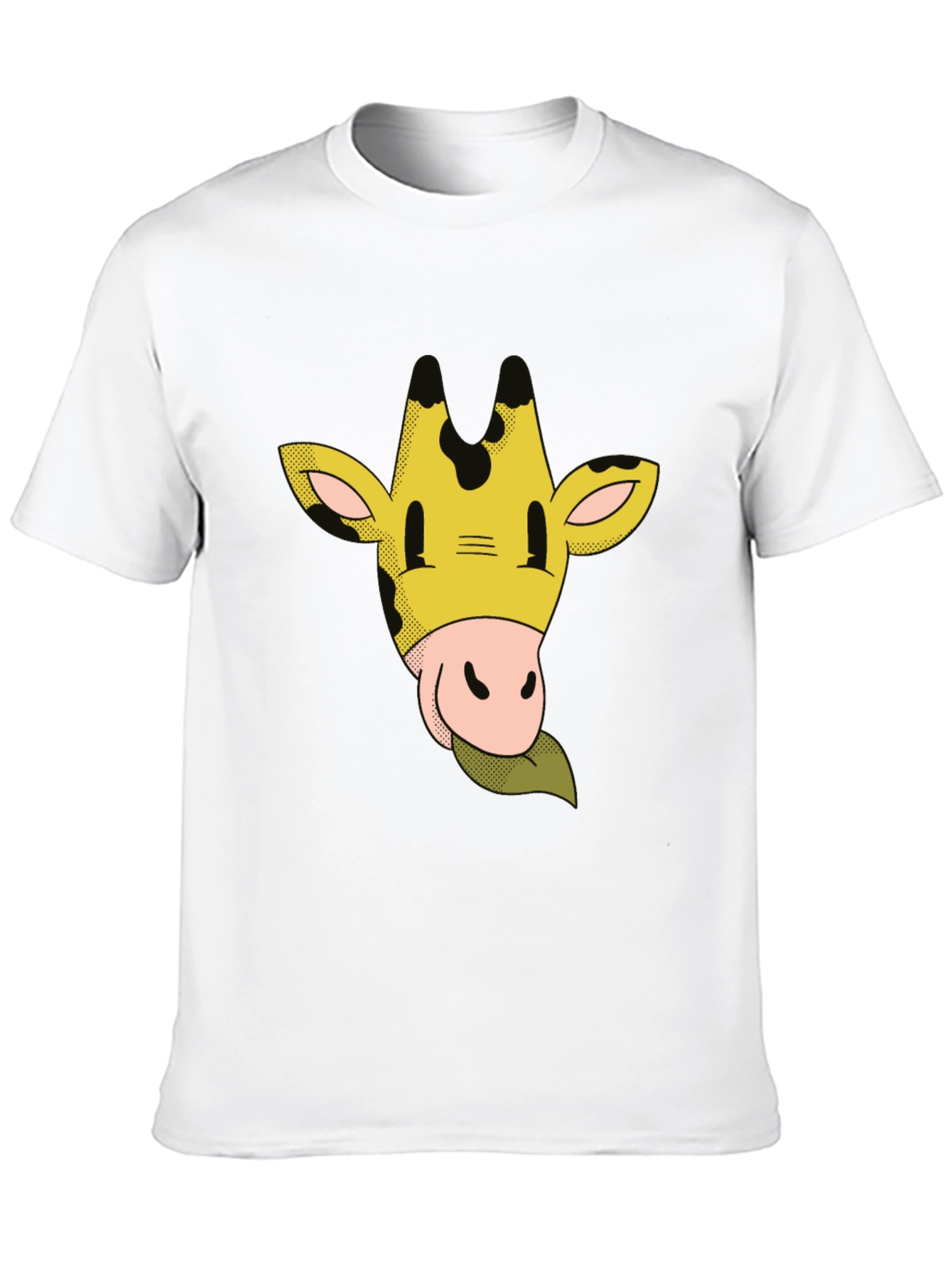 Camiseta Negra con Dibujo de Jirafa
