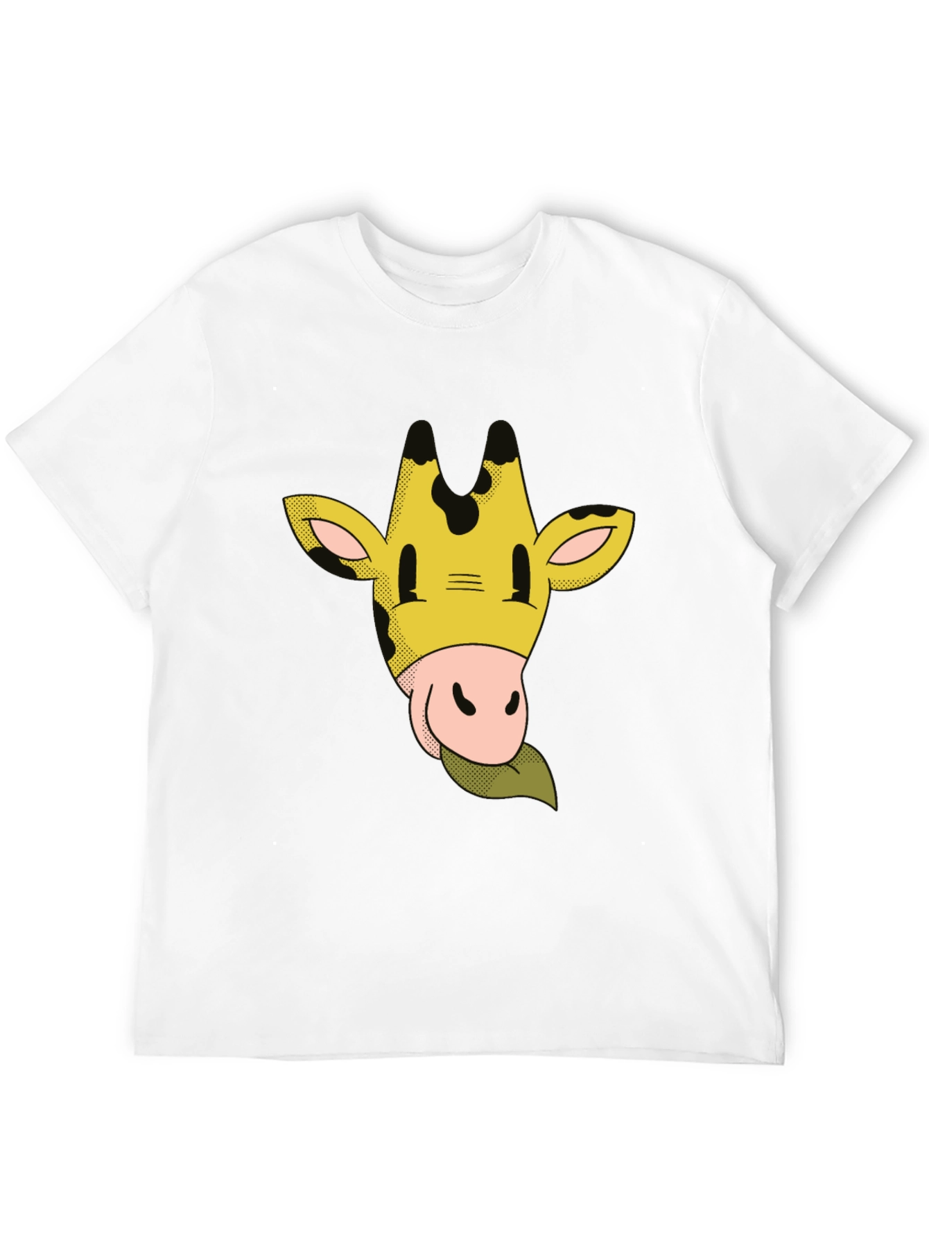 Camiseta Negra con Dibujo de Jirafa
