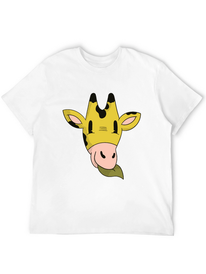 Camiseta Negra con Dibujo de Jirafa