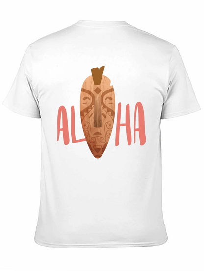 Camiseta Negra Aloha Estampada