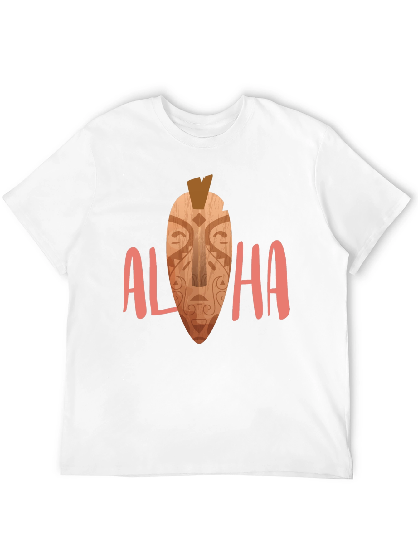 Camiseta Negra Aloha Estampada