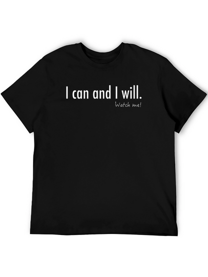 Camiseta Motivacional Negra: Puedo y Lo Haré