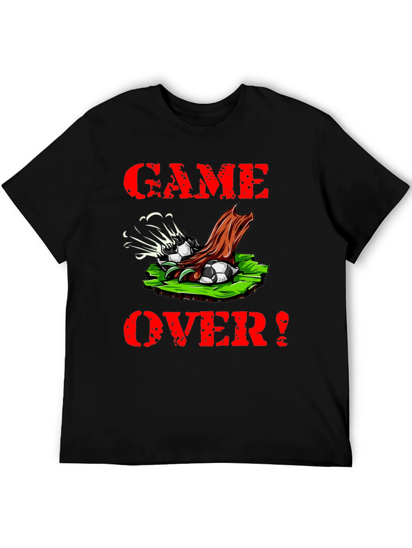 Camiseta Negra Game Over Fútbol