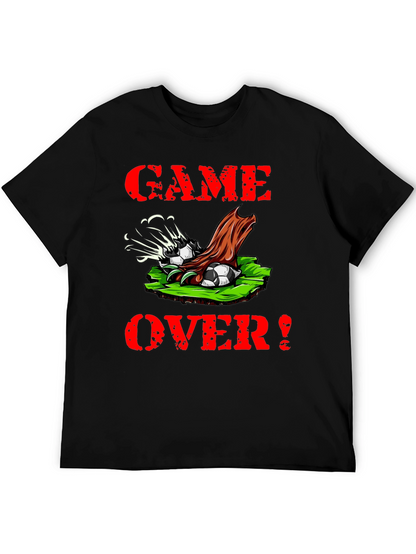 Camiseta Negra Game Over Fútbol