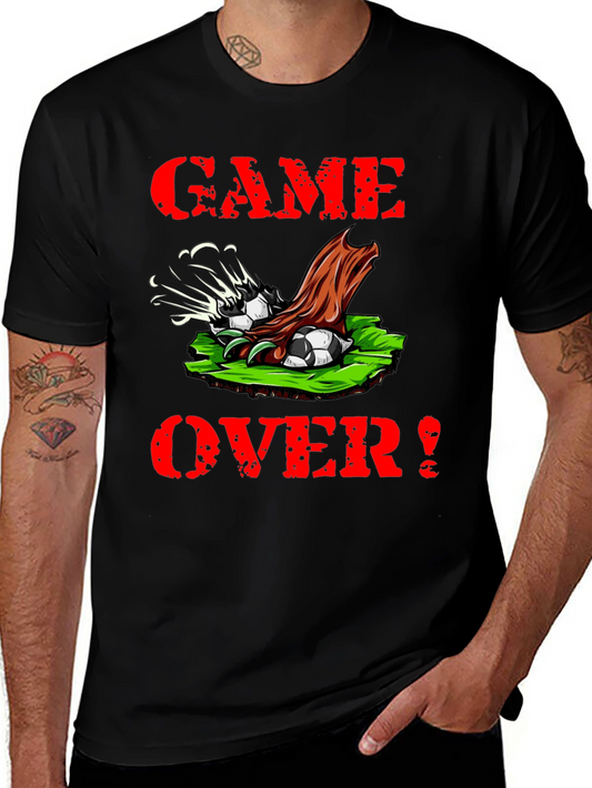 Camiseta Negra Game Over Fútbol