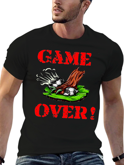 Camiseta Negra Game Over Fútbol